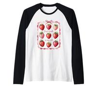 First Grade Is My Jam Fragola Carina Maestra Scuola Maglia con Maniche Raglan