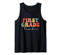 First Grade Teacher Retro Men Women First Day of School Canotta