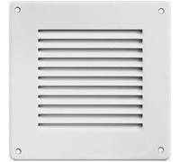First Griglia di aerazione in Metallo da sovrapporre con Rete 140x140mm Bianco, Multicolore, Standard