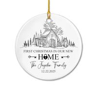 First In Our New Home Decorazioni Natalizie Da Appendere Unico Ornamenti Natalizia Simpatico Decorazione Natalizia Per Casa Festa Finestra