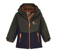first instinct by killtec Bambini Giacca softshell/giacca outdoor con cappuccio FIOW 5 MNS SFTSHLL JCKT, dunkeloliv, 86/92, 42116-000