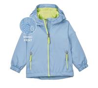 first instinct by killtec Giacca funzionale per bambini, impermeabile con cappuccio, funzione Grow-Up e Magic Print FIOS 26 MNS JCKT, denim chiaro, 86/92, 44184-000