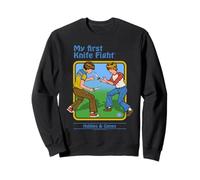 First Knife Fight Sarcastic Retro Vintage Funny Adult Humor Felpa