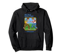First Knife Fight Sarcastic Retro Vintage Funny Adult Humor Felpa con Cappuccio