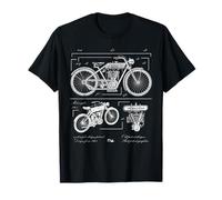 First Motorcycle Patent design for Bike Lover Maglietta