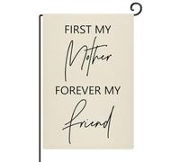 First My Mother Forever My Friend Bandiere da giardino per esterni verticali su entrambi i lati bandiere da cortile decorazione per esterni banner retrò 71 x 101 cm