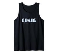 First Name Craig Vintage Art Deco Light Blue/Lavender Font Canotta