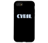 First Name Cyril Vintage Art Deco Light Blue/Lavender Font Custodia per iPhone SE (2020) / 7/8
