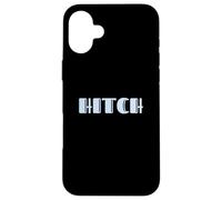 First Name Hitch Vintage Art Deco Light Blue / Lavender Font Custodia per iPhone 16 Plus