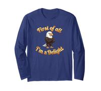 First of all I’m A Delight Funny Bald Eagle USA Maglia a Manica