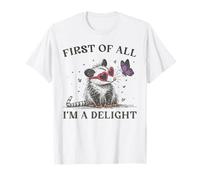 First of All I'm A Delight Opossum Opossum Heart Occhiali da sole Maglietta