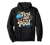 First One in The Pool Nuotatore Veloce competitivo |- Felpa con Cappuccio