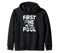 First One in The Pool Nuotatore Veloce competitivo |- Felpa con Cappuccio