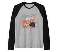 First One In The Pool Nuotatore veloce competitivo - Maglia con Maniche Raglan