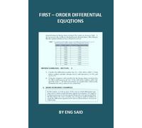 FIRST - ORDER DIFFERENTIAL EQUQTIONS