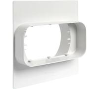 First Placca per Passaggio a Muro da Tubo di aerazione Tondo a Rettangolare 120x60mm, Multicolore, Standard