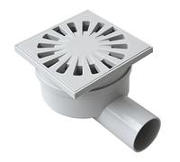 First Plast CHABS1040G Chiusino Sifonato in ABS, Grigio, 100 x 100 mm