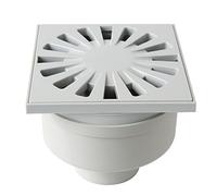 First Plast CHABSV1050G Chiusino Sifonato in ABS, Grigio, 100 x 100 mm