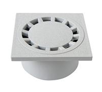 First Plast CHPVC10G Chiusino Sifonato in PVC, Grigio, 100 x 100 mm