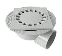 First Plast CHPVCBO2011G Chiusino Sifonato in PVC, Grigio, 200 x 200 mm