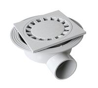 First Plast CHPVCBO2090G Chiusino Sifonato in PVC, Grigio, 200 x 200 mm