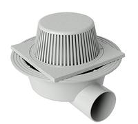 First Plast CHPVCPFBO2080G Chiusino Sifonato in PVC, Grigio, 200 x 200 mm