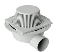 First Plast CHPVCPFBO2090G Chiusino Sifonato in PVC, Grigio, 200 x 200 mm