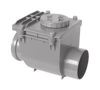 First Plast NRO125G Valvola Antiritorno in PVC con O-Ring, Grigio, diametro 125 mm