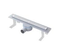 First Plast PRBS403IN Canale Sifonato Doccia in ABS con Griglia INOX, 400x30 mm