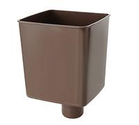 First Plast RCQ080M Raccoglitore Pluviale Quadrato, Marrone, 80 mm