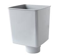 First Plast RCQ100N Raccoglitore Pluviale Quadrato, Grigio, 100 mm