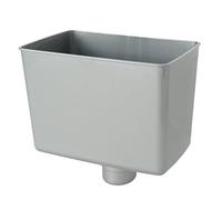 First Plast RCR080AC Raccoglitore Pluviale Rettangolare, Acciaio, 80 mm