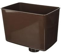First Plast RCR080M Raccoglitore Pluviale Rettangolare, Marrone, 80 mm