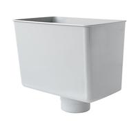 First Plast RCR100N Raccoglitore Pluviale Rettangolare, Grigio, 100 mm
