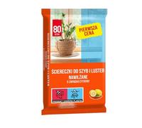 First Price - Salviette umidificate per finestre e specchi, per la casa/per la cucina/per la toilette/molto assorbente/dona lucentezza/scintillio/rimuove la polvere/striscia/profumo di limone/80 pezzi