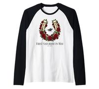 First Saturday in May Horse Racing Jockey Maglia con Maniche Raglan