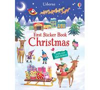 First Sticker Book Christmas – Libro di adesivi natalizi per bambini – Usborne