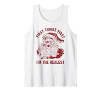 First Things First I'm The Realest Vintage Santa Christmas Canotta