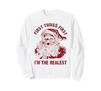 First Things First I'm The Realest Vintage Santa Christmas Felpa