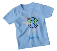 FIRST TIME FLYER James Custom Kids T-Shirt Maglietta da viaggio personalizzata