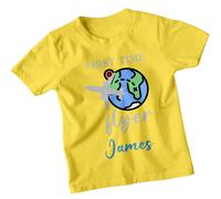 FIRST TIME FLYER James Custom Kids T-Shirt Maglietta da viaggio personalizzata