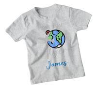 FIRST TIME FLYER James Custom Kids T-Shirt Maglietta da viaggio personalizzata