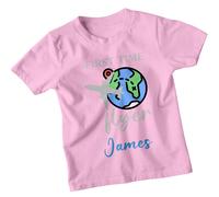 FIRST TIME FLYER James Custom Kids T-Shirt Maglietta da viaggio personalizzata
