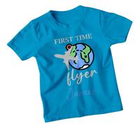 FIRST TIME FLYER James Custom Kids T-Shirt Maglietta da viaggio personalizzata