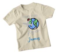 FIRST TIME FLYER James Custom Kids T-Shirt Maglietta da viaggio personalizzata