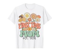 First Time Mom 2026 Expecting Baby Pregnancy Wildflower Maglietta