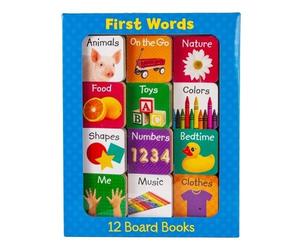 First Words - 12 Board Book Set (Libro di cartone) Early Learning