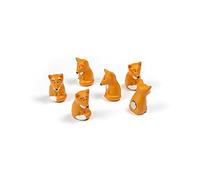first4magnets Animali Assortiti Ufficio Stile Magneti - Fox (1 Set di 6), Argento