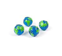 first4magnets Assortiti Popolare Forma Ufficio Magneti - Globo (1 Set di 4), Argento