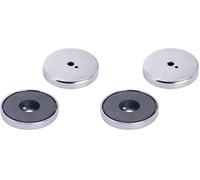 first4magnets F4MG66-1 - Magnete permanente alla ferrite, diametro 66 mm, spessore 10 mm, foro da 8 mm, forza magnetica 36 Kg (Confezione da 2)